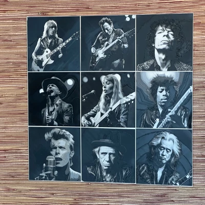 Bruce Springsteen - Tác phẩm nghệ thuật treo tường 3D dòng Rock 8"x8"