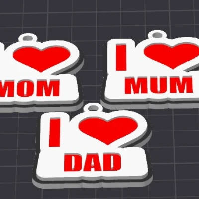 Móc khóa/Bùa dây chuyền Ngày của Mẹ / Ngày của Cha