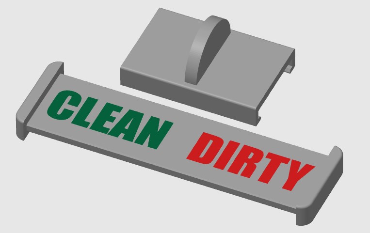 Biển Báo Tình Trạng Máy Rửa Bát (Phiên Bản MMU Có Nam Châm Tùy Chỉnh)