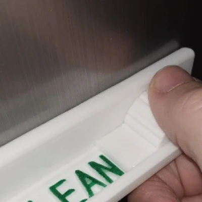 Biển báo máy rửa chén nằm ngang