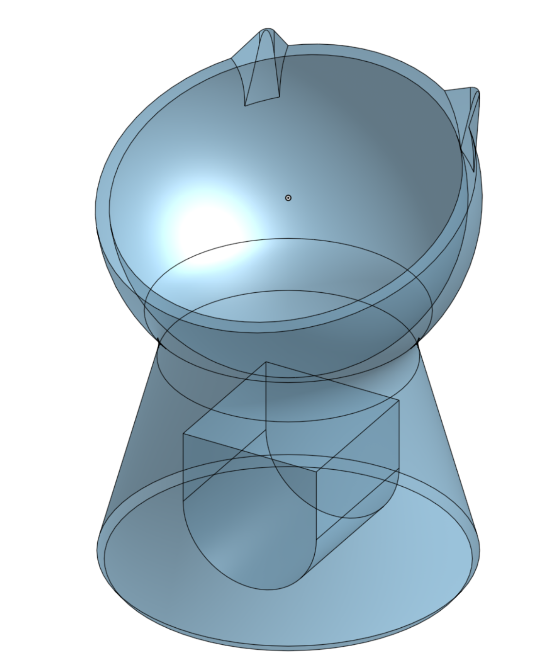 Tô cho mèo đứng có túi đựng tạ đối trọng tích hợp