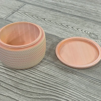 Hộp đựng có nắp vặn - Họa tiết xoắn ốc ziczac