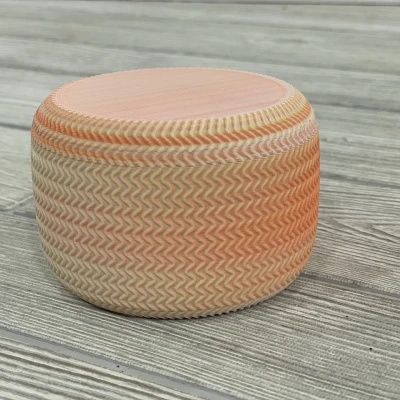 Hộp đựng có nắp vặn - Họa tiết xoắn ốc ziczac