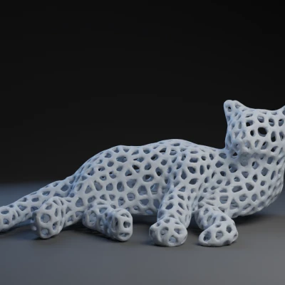 Đèn Trà Hình Mèo Voronoi