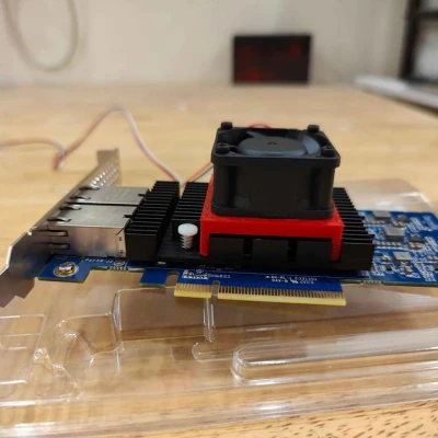 Giá Đỡ Quạt Không Vít Card Mạng Intel X540-T2 10Gb