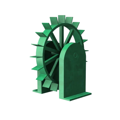 Bánh Xe Nước Trang Trí Hồ Cá Quay Tít