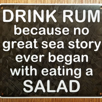 Biển Hiệu Vui Nhộn - Uống Rượu Rum!!