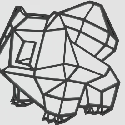 Mô hình Nghệ thuật Bulbasaur Low-Poly