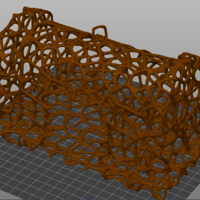 Krusty Krab trang trí bể cá phong cách Voronoi