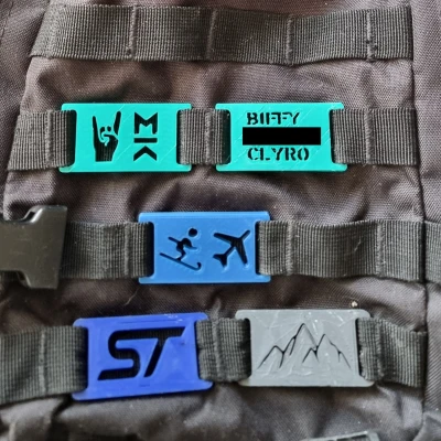 Patch/Bảng Tên MOLLE Tùy Chỉnh - Chữ & SVG - OpenSCAD