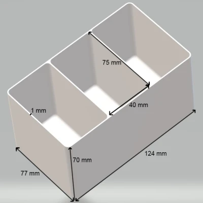 Hộp Chia Ngăn 124x77x70 mm
