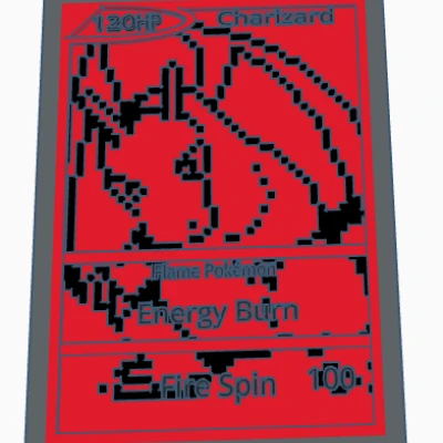 Mô hình lá bài Pokémon Charizard