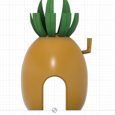 Phụ kiện trang trí bể cá hình trái thơm