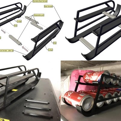 Dụng cụ đựng lon nước ngọt có thể điều chỉnh