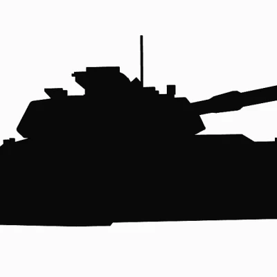 Tranh tường hình bóng xe tăng Abrams M1A2