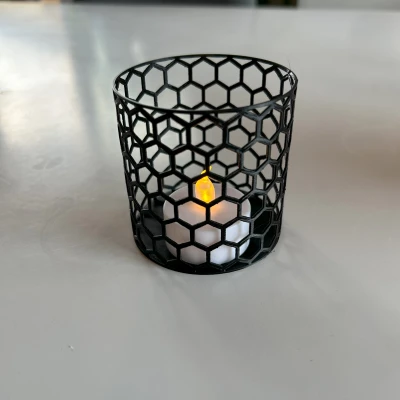 Đèn Cầy Nhỏ Họa Tiết Lục Giác