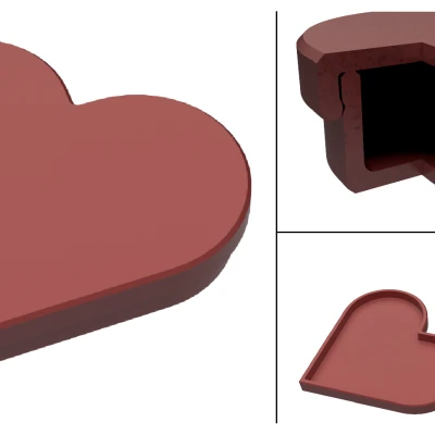 Hộp Trái Tim Valentine Đơn Giản