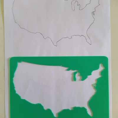 Bản Đồ Úc Và Mỹ Dạng Rỗng