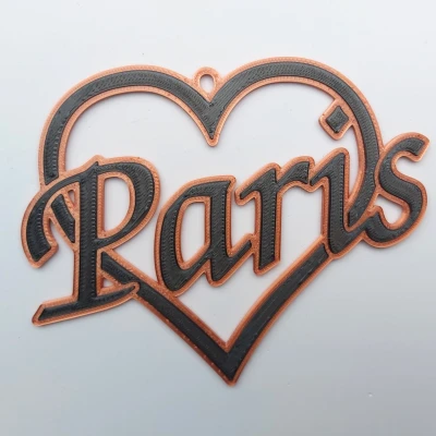 Trái Tim Có Chữ Tùy Chỉnh (OpenSCAD)