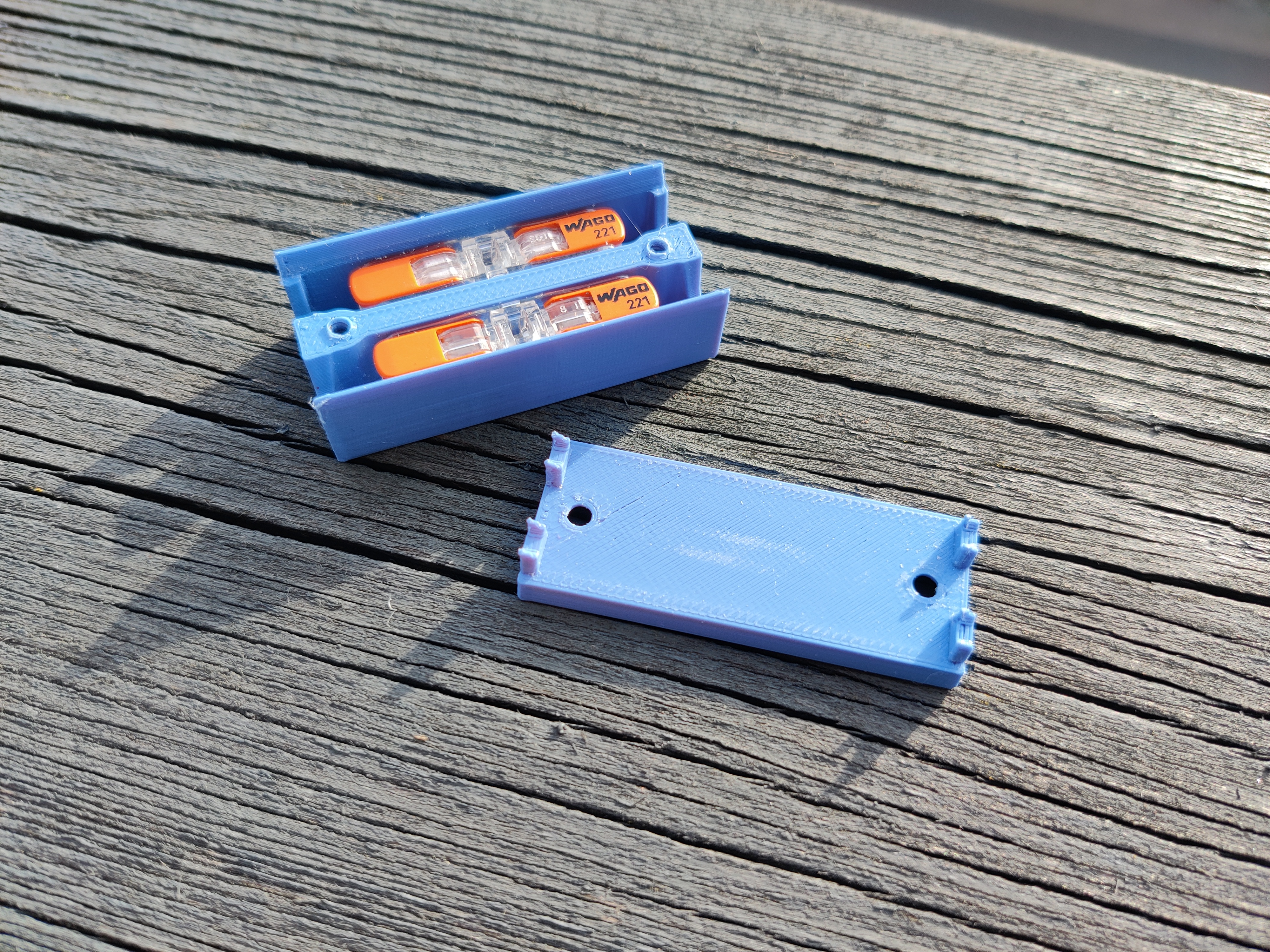 Hộp nhỏ đựng 2 đầu nối Wago