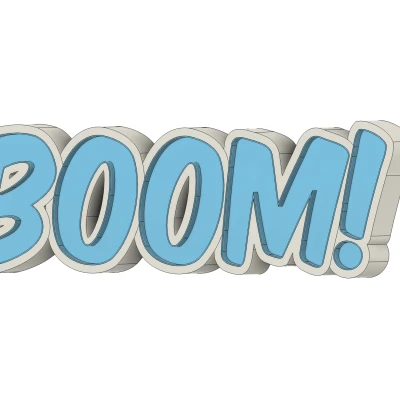 Biển hiệu chữ LED "Boom!" phát sáng