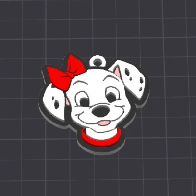 Móc Khóa / Mặt Dây Chuyền Chó Đốm Hoạt Hình Dễ Thương