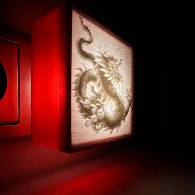 Đèn Ngủ Lithophane Cá Nhân IKEA MÖRKRÄDD - Rồng Ngọc