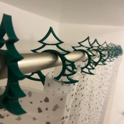 Khoen Rèm Cửa Hình Cây - Bộ 12 Cái