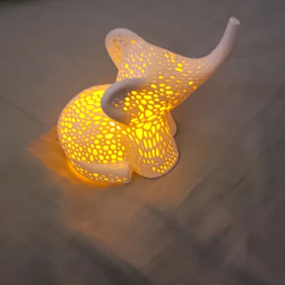 Mô hình Voi Voronoi Remix Đèn LED