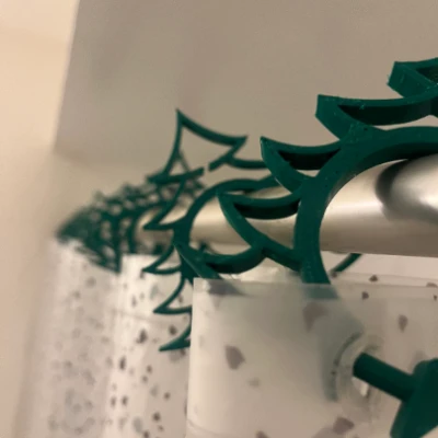 Khoen Rèm Cửa Hình Cây - Bộ 12 Cái