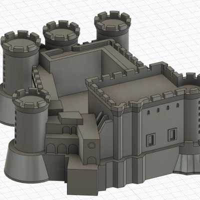 Mô Hình Castel Nuovo (Maschio Angioino) Dễ In Ở Naples