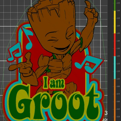 Mô hình trang trí tường I am Groot