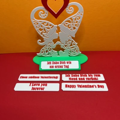 Cặp Gnomes Tình Yêu Valentine Cùng Trái Tim