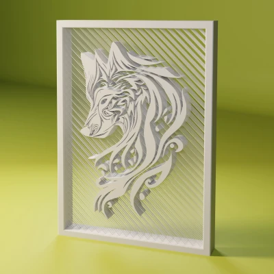 StringArt : "Chó Sói"