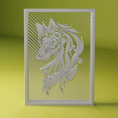 StringArt : "Chó Sói"