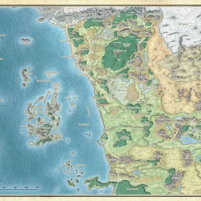 Bản đồ góc Tây Bắc Faerûn gồm 12 mảnh