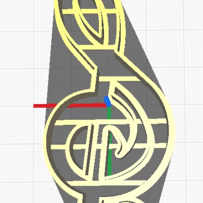 Khuôn Cắt Bánh Hình Nốt Nhạc Treble Clef