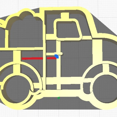 Khuôn Cắt Bánh Quy Hình Xe Tải Bí Ngô