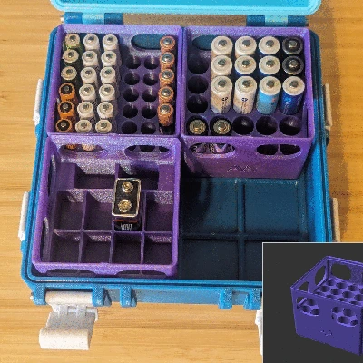 Hộp Đựng Pin Gridfinity (bản chỉnh sửa)