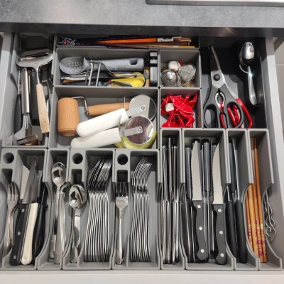 Thêm khe đựng muỗng vào hộp Gridfinity tự tạo