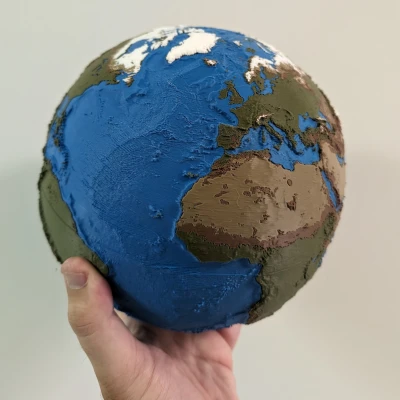 Quả Địa Cầu Địa Hình 5 Màu