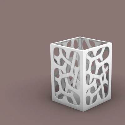 Chân Cắm Bút Hoa Văn Voronoi