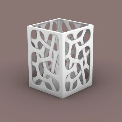 Chân Cắm Bút Hoa Văn Voronoi