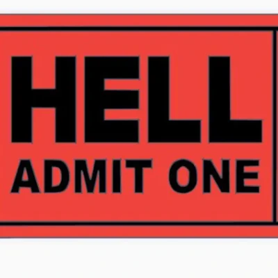 Móc Khóa Vé Đến Địa Ngục (Hai Mặt) :3