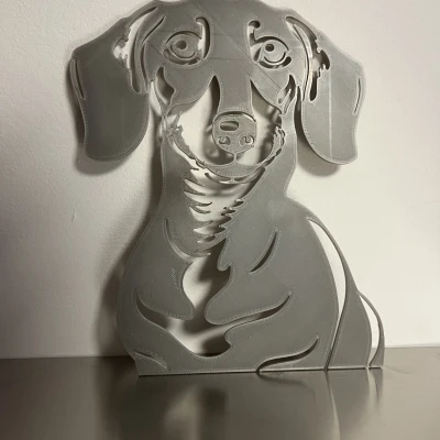 Tranh Dán Tường Hình Silhouette Bassotto