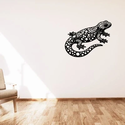 Lizard / Ještěrka voronoi trang trí tường