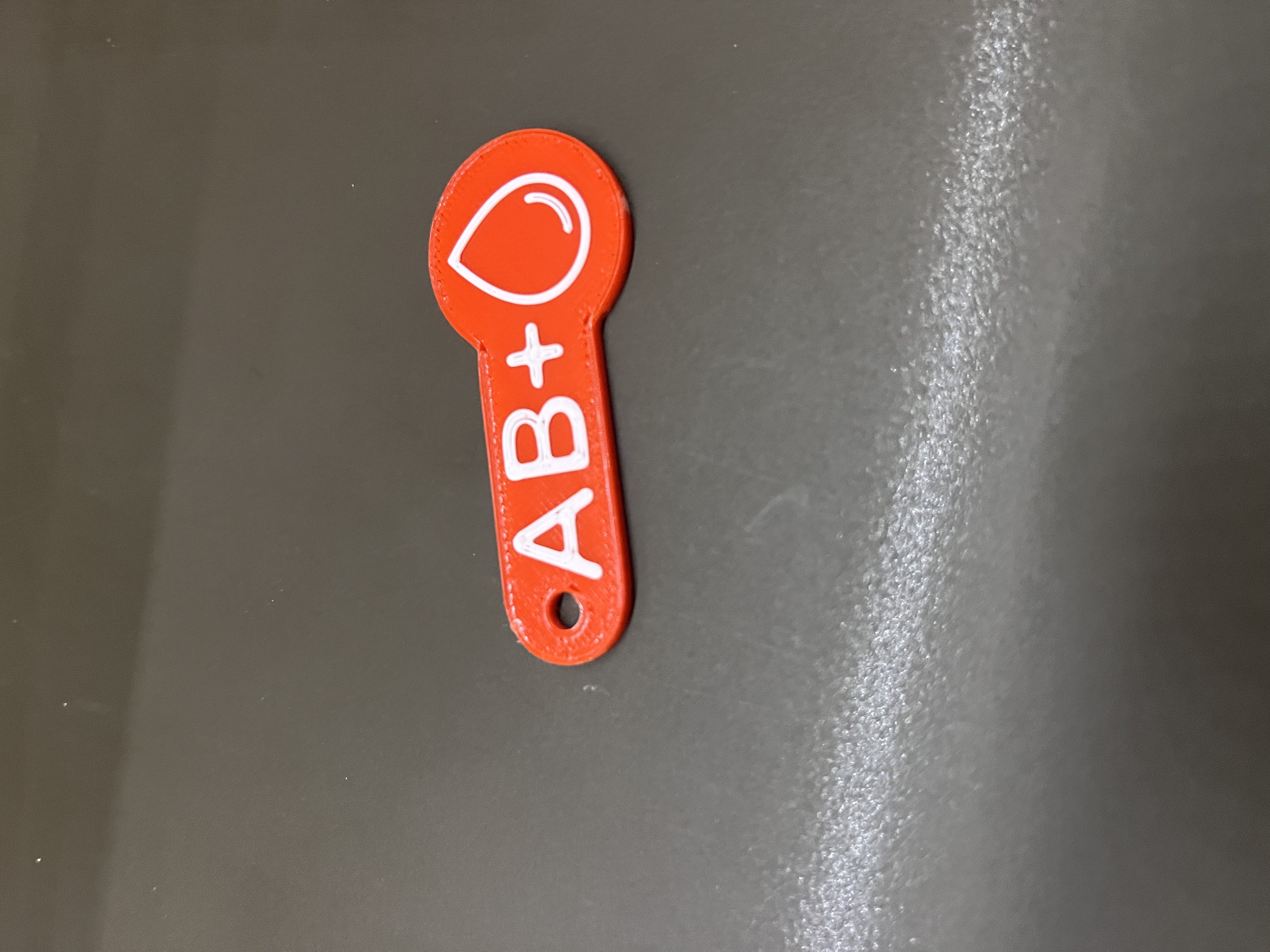 Móc khóa thẻ mua sắm nhóm máu