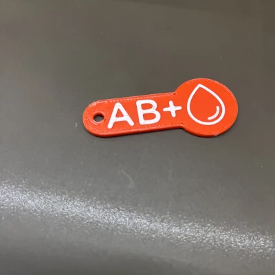 Móc khóa thẻ mua sắm nhóm máu