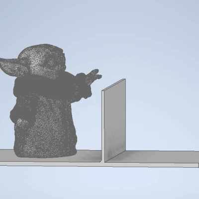 Kệ giữ sách hình Grogu cho kệ sách