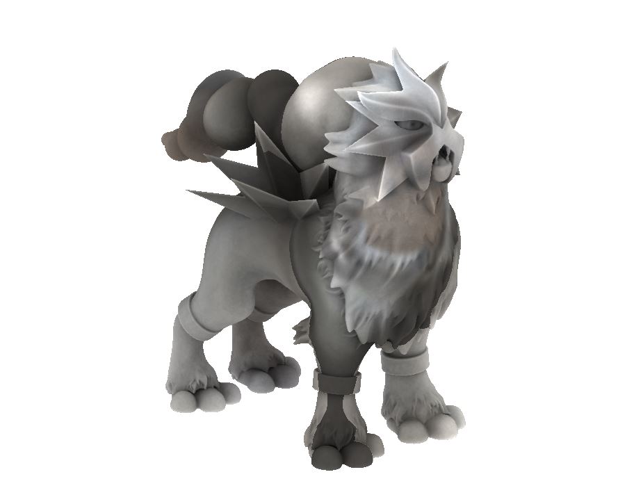 Mô hình 3D Pokemon Entei Huyền Thoại
